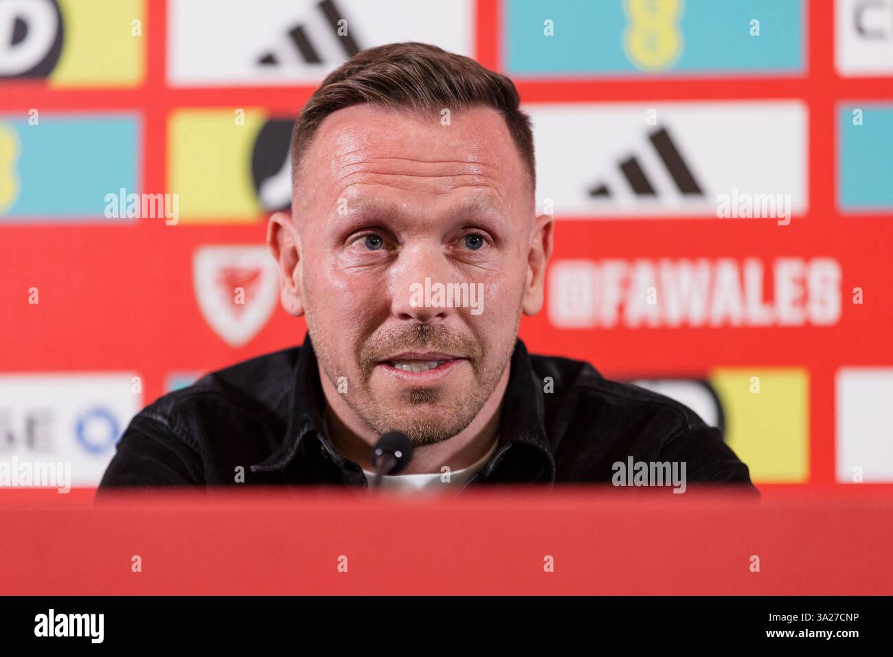 PONTYCLUN, WALES - 12 MARCH 2025: Wales National Team Manager Craig