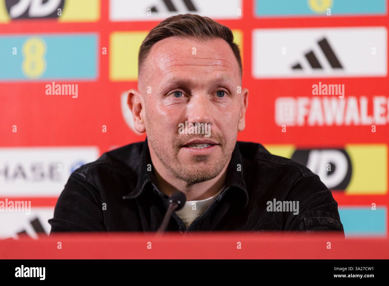 PONTYCLUN, WALES - 12 MARCH 2025: Wales National Team Manager Craig