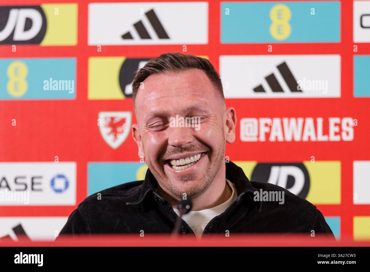 PONTYCLUN, WALES - 12 MARCH 2025: Wales National Team Manager Craig