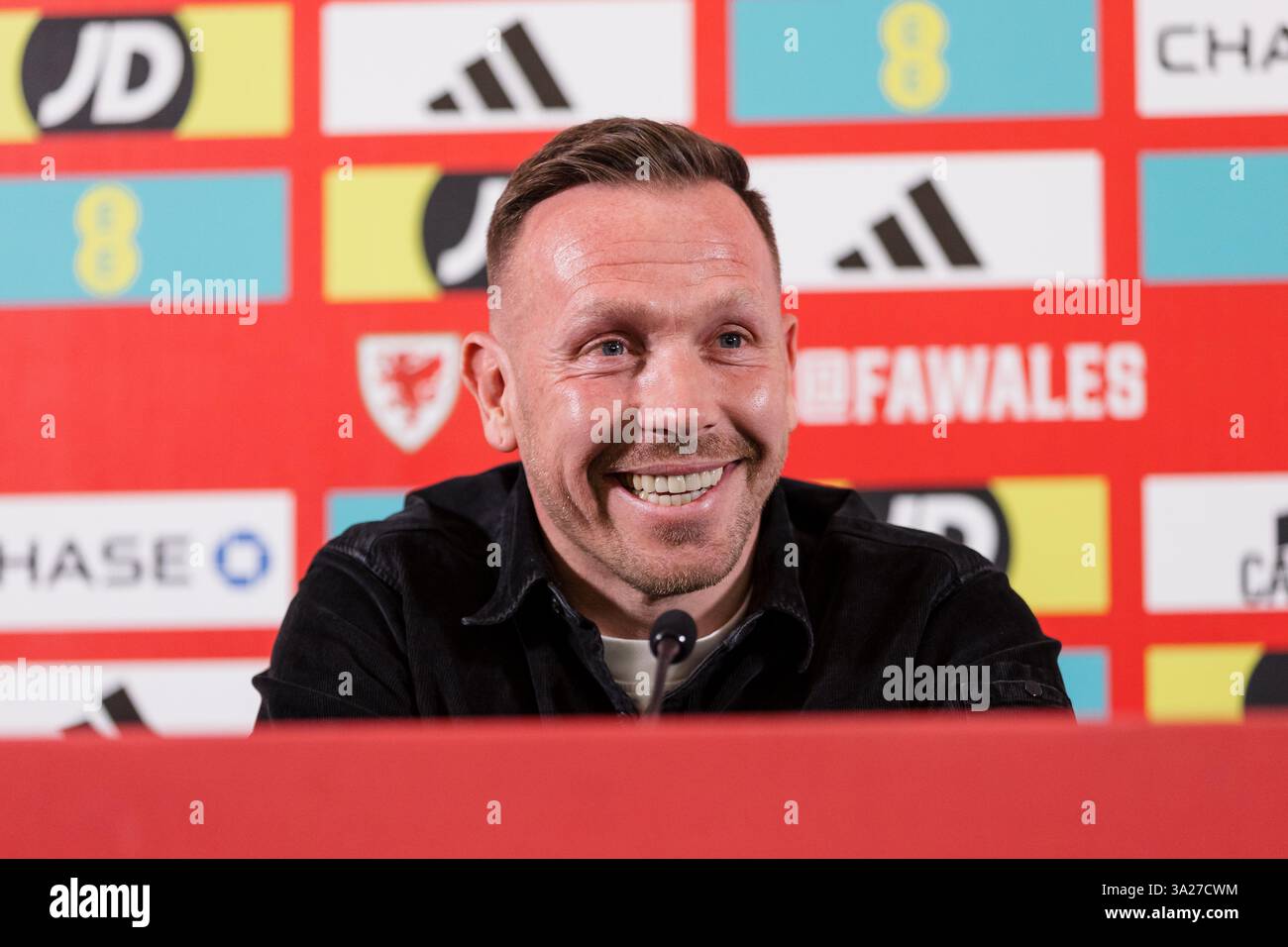 PONTYCLUN, WALES - 12 MARCH 2025: Wales National Team Manager Craig