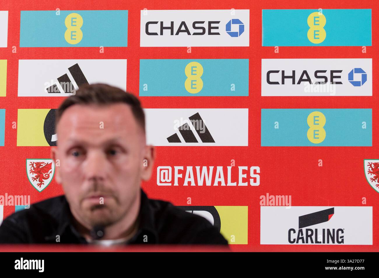 PONTYCLUN, WALES - 12 MARCH 2025: Wales National Team Manager Craig