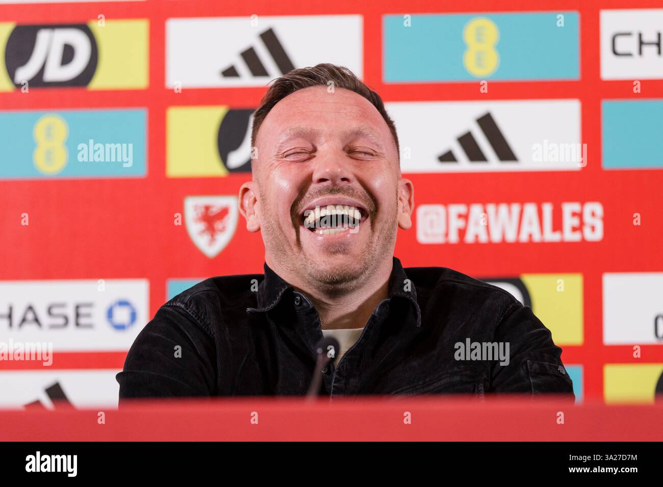 PONTYCLUN, WALES - 12 MARCH 2025: Wales National Team Manager Craig