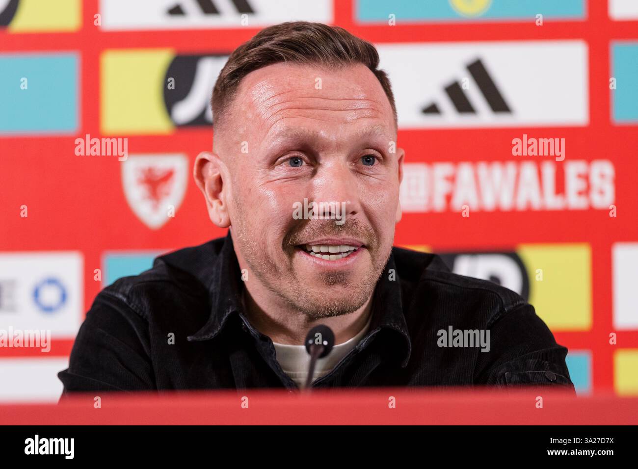 PONTYCLUN, WALES - 12 MARCH 2025: Wales National Team Manager Craig