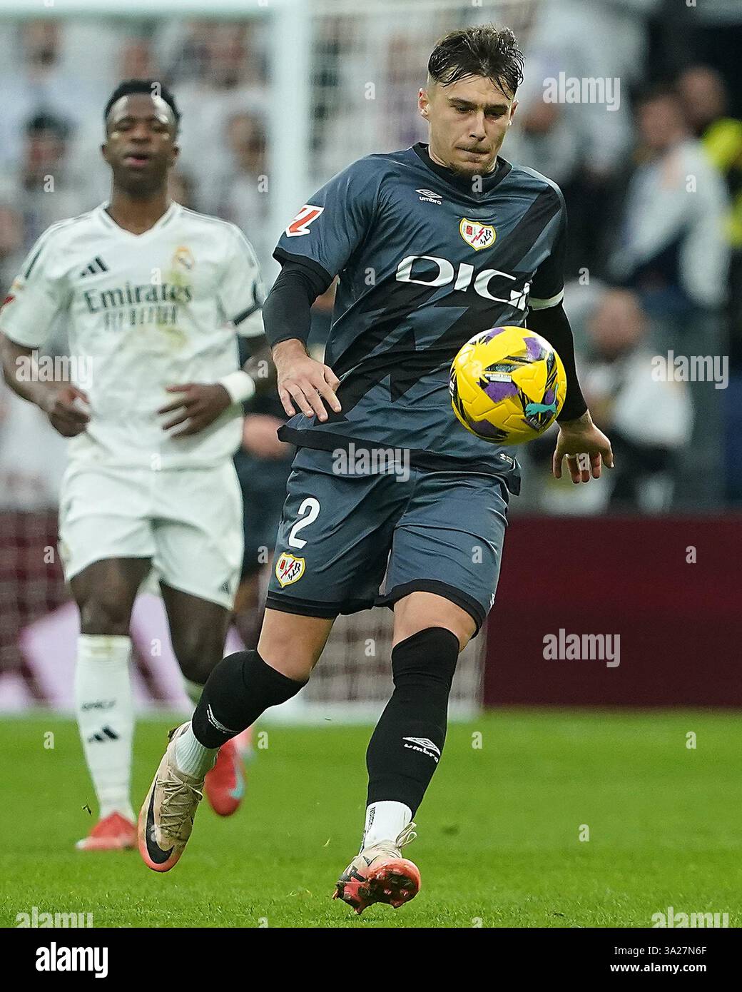 Madrid, Spain. 09th Mar, 2025. Rayo Vallecano's Andrei Ratiu during La ...