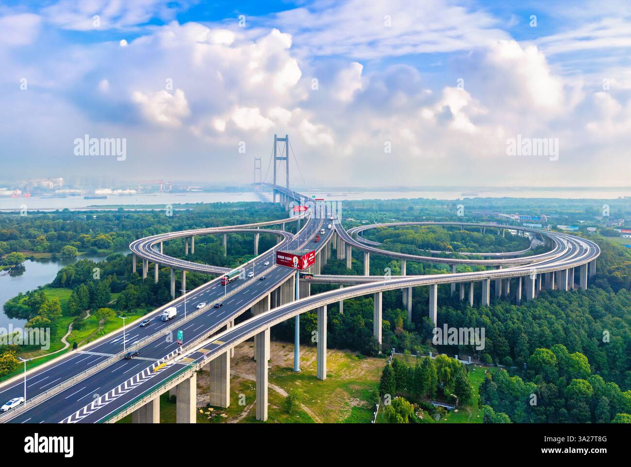Aerial view of Runyang Bridge, Jiangsu Province, China Stock Photo - Alamy