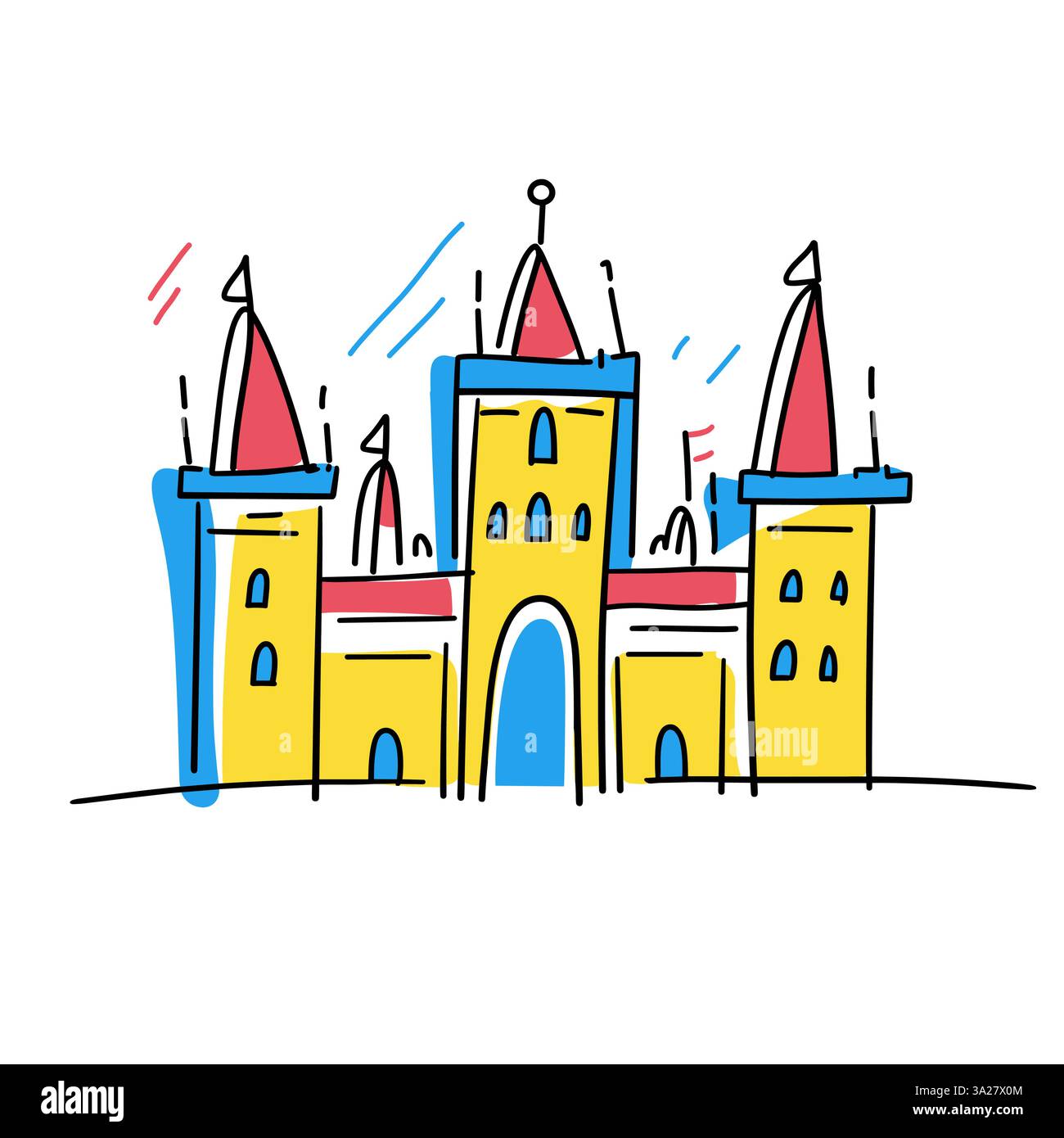 Simple minimalist drawing of Walt Disney World. Walt Disney World ...