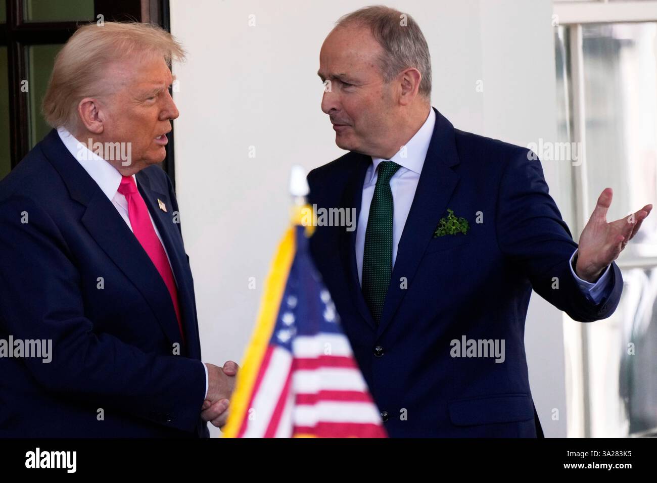 President Donald Trump greets Ireland