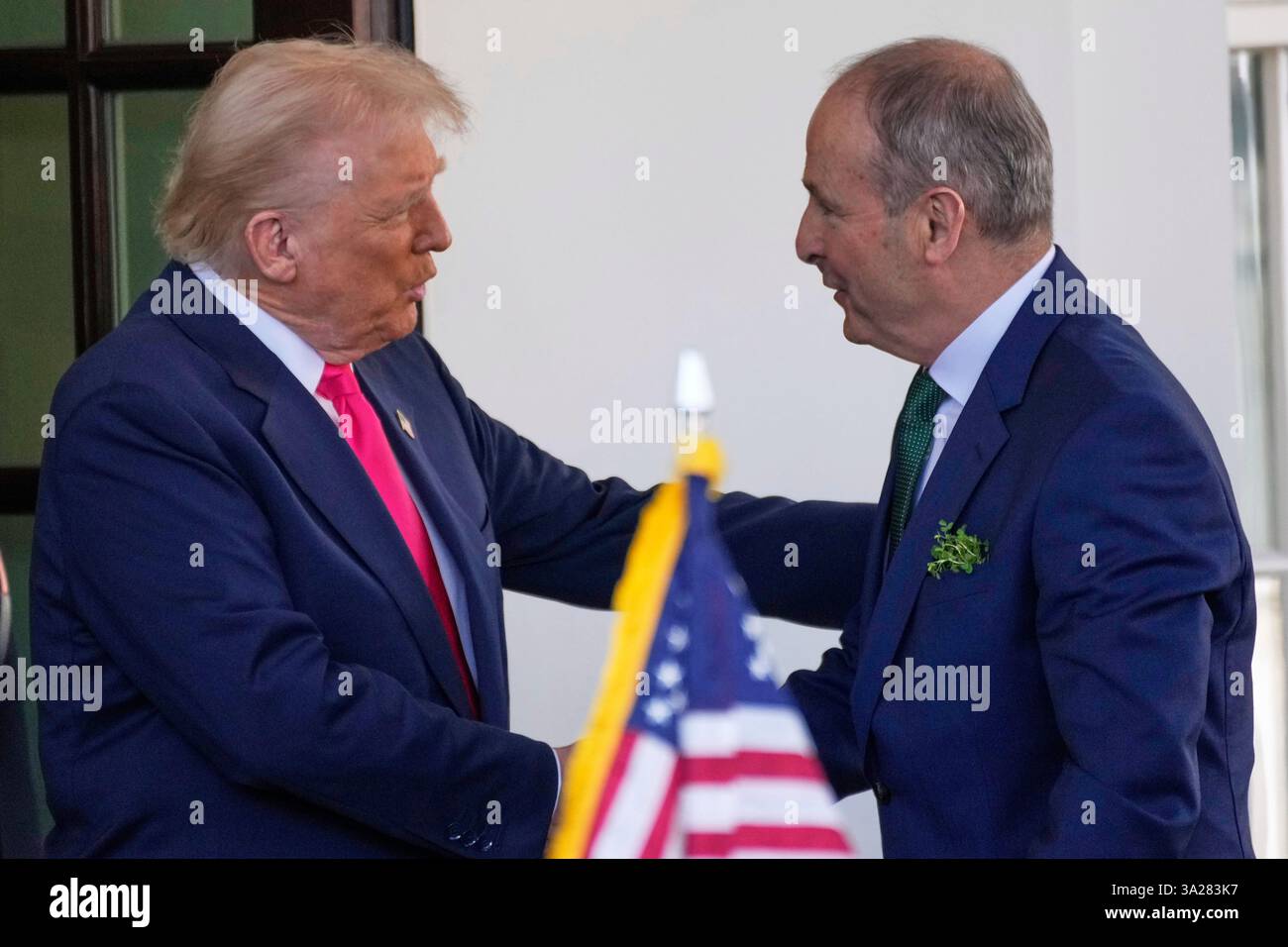 President Donald Trump greets Ireland