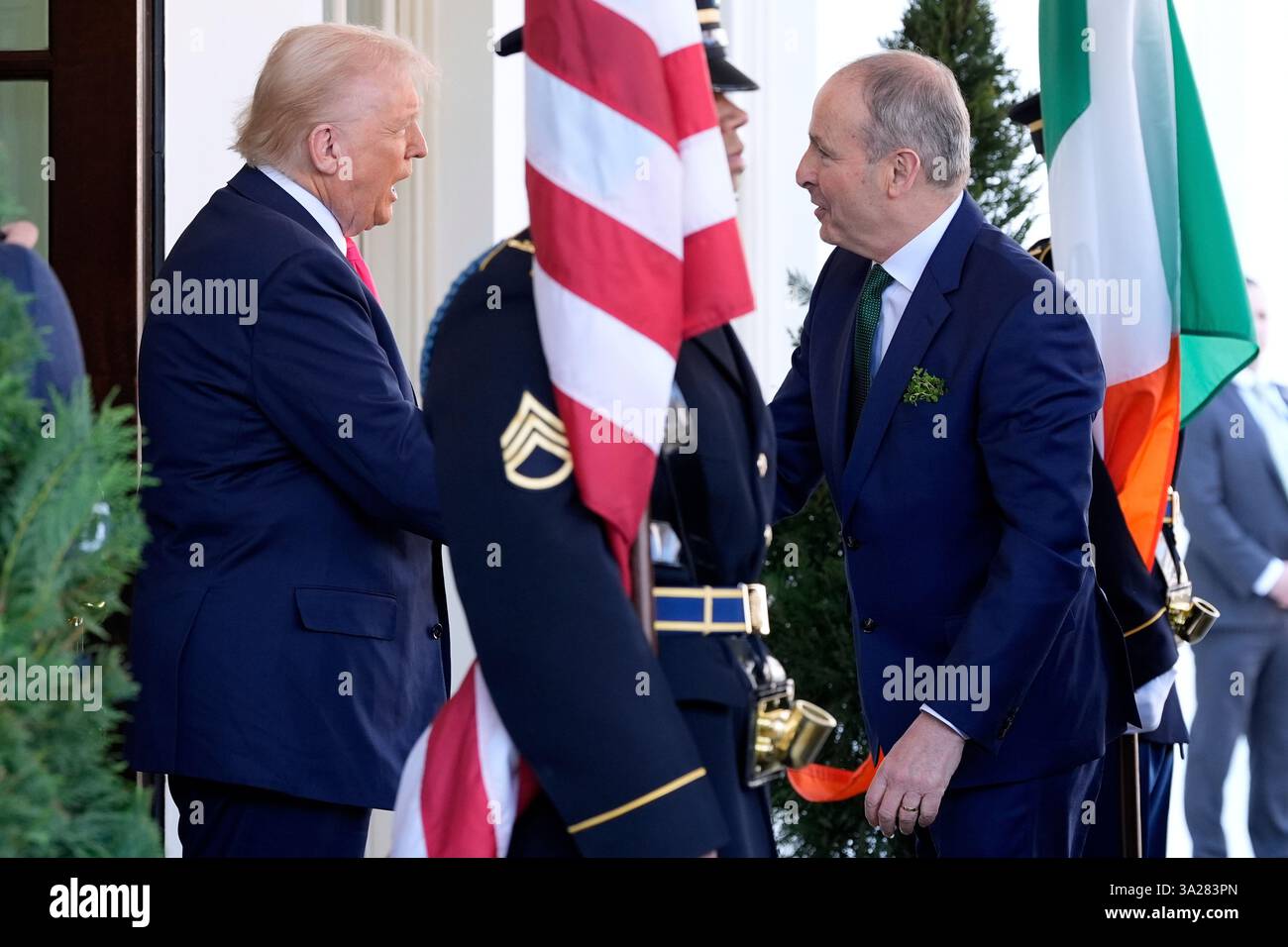 President Donald Trump greets Ireland