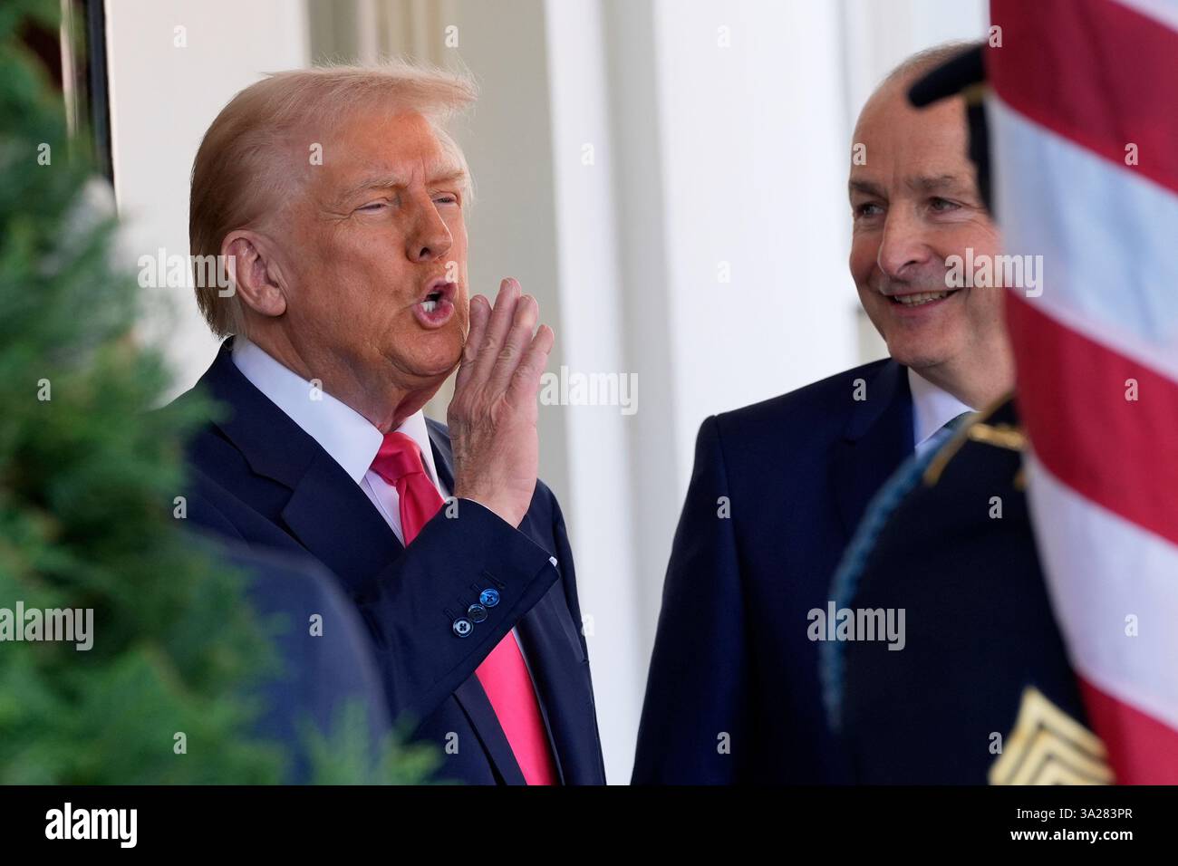 President Donald Trump greets Ireland