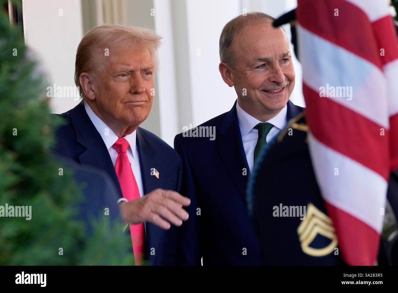President Donald Trump greets Ireland