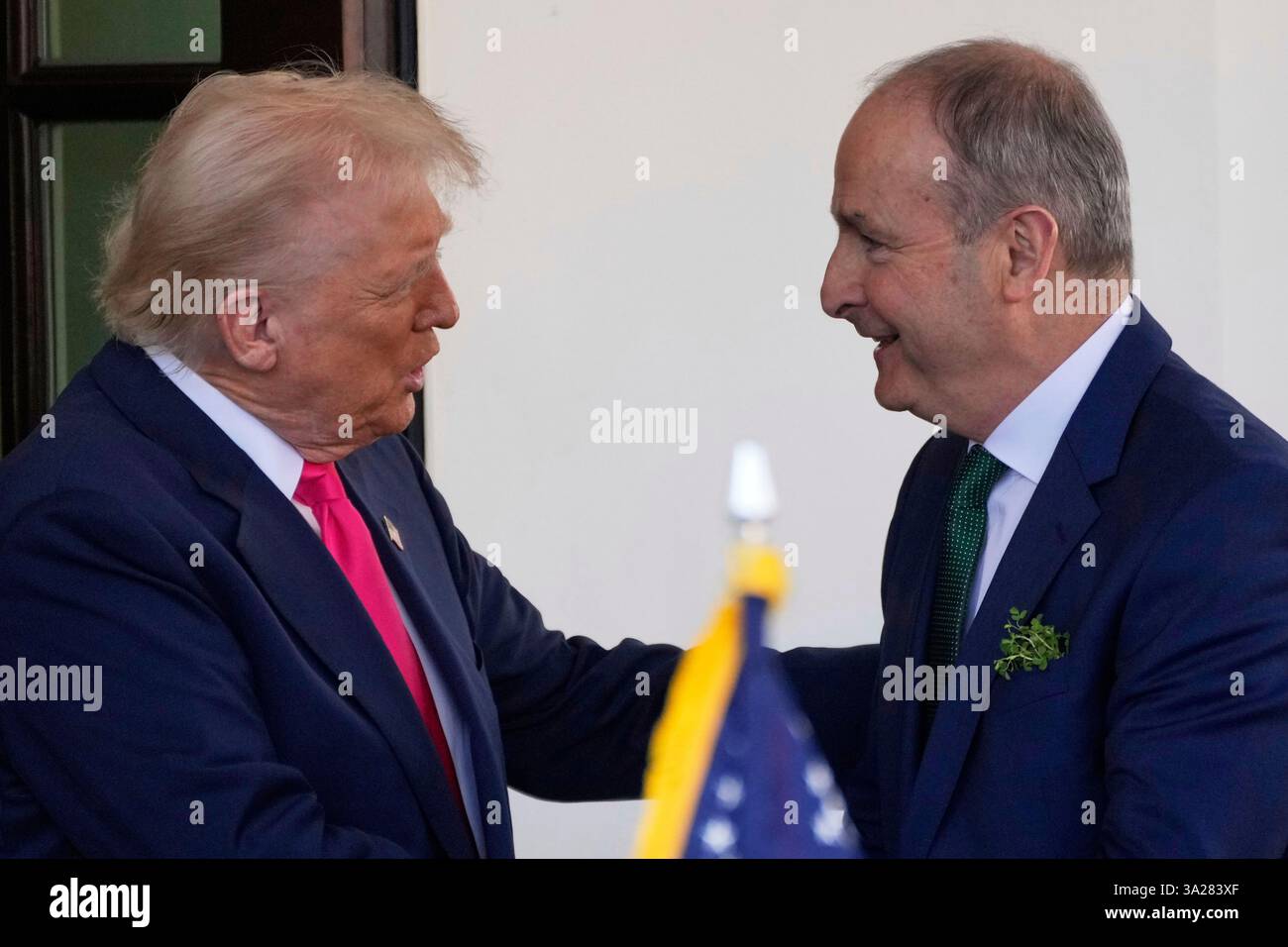 President Donald Trump greets Ireland