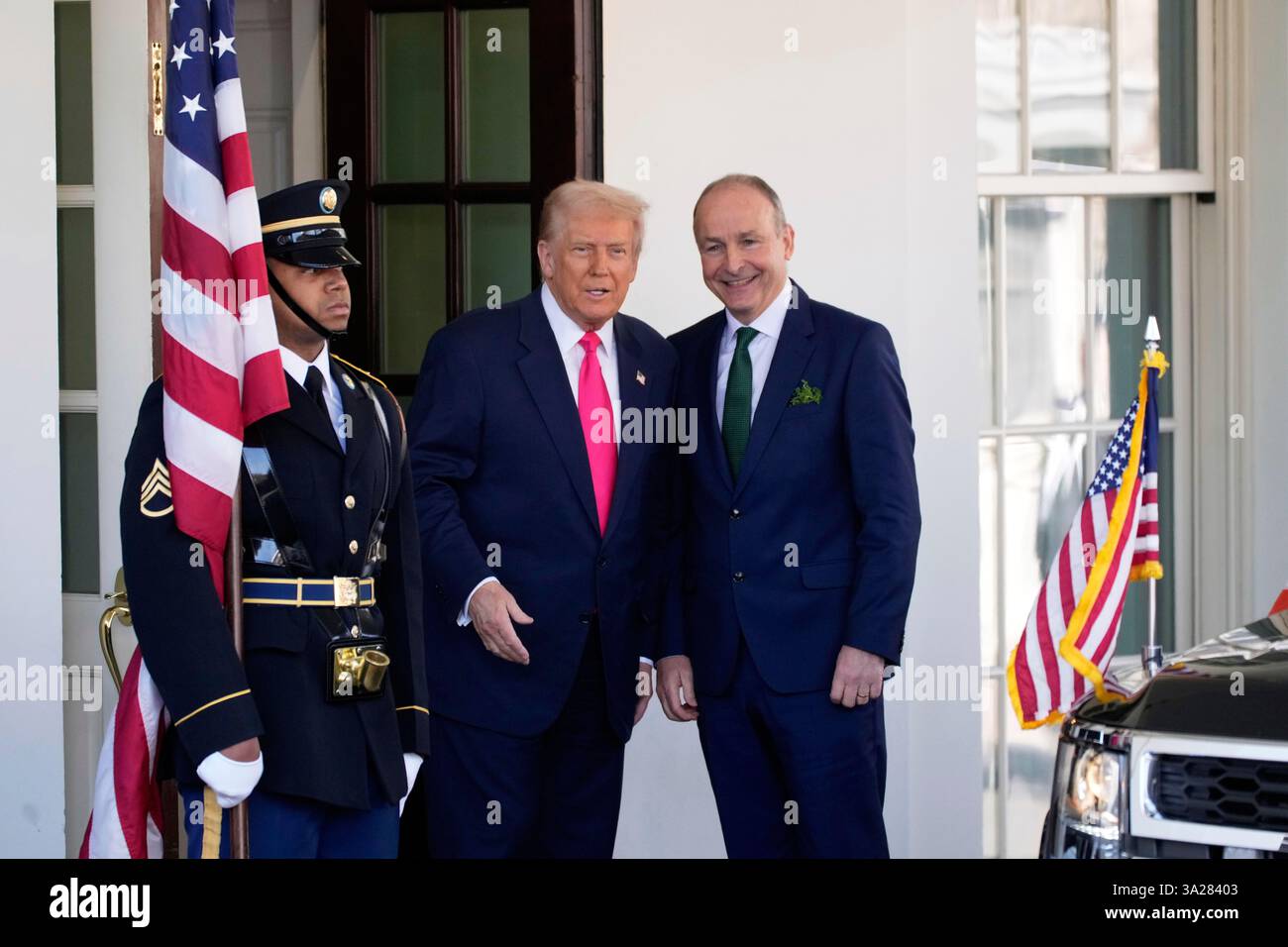 President Donald Trump greets Ireland