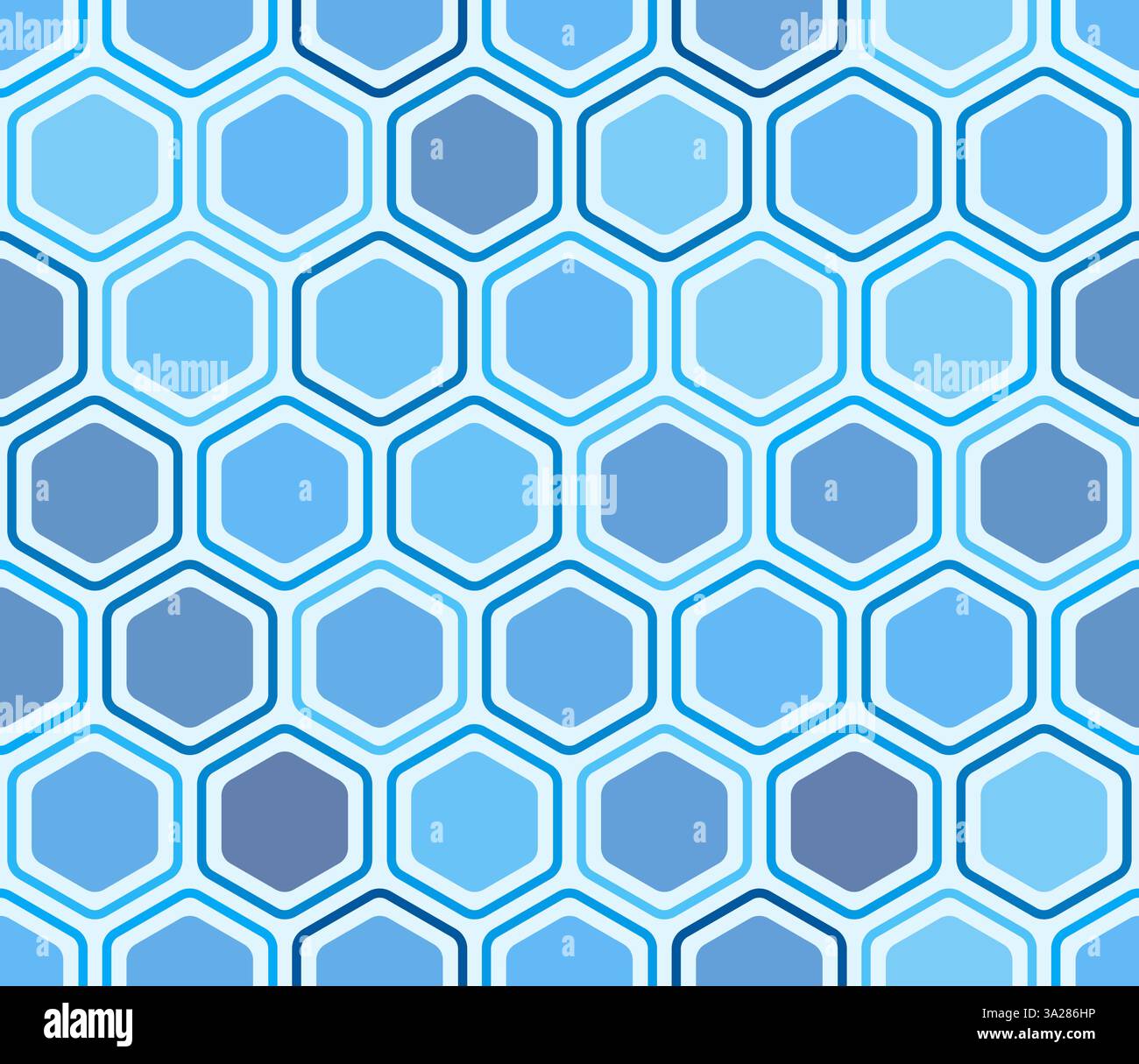 Seamless hexagon background. Bold rounded hexagons mosaic pattern with ...