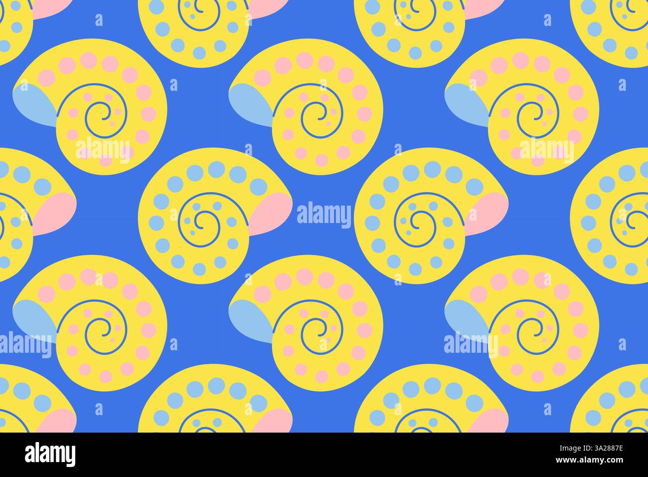 Abstract Shell Patterns Seamless Seamless pattern with sea shells Hand drawn trendy flat style seashell ...