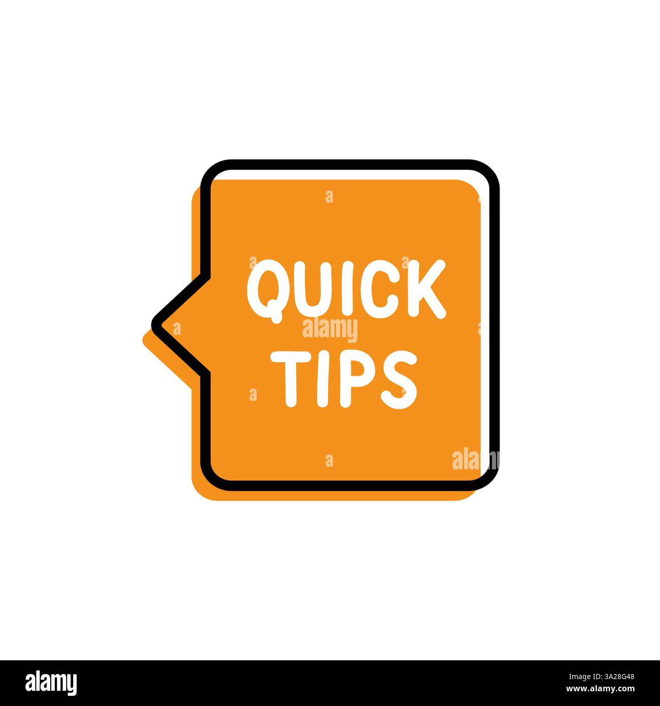 Quick Tips. Badge, icon, logo vector design illustration on white ...