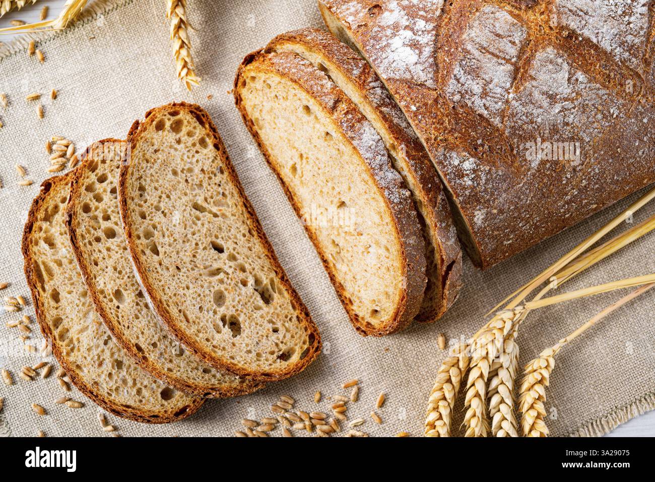 Delicious mixed rye bread, also known as grey bread Stock Photo - Alamy