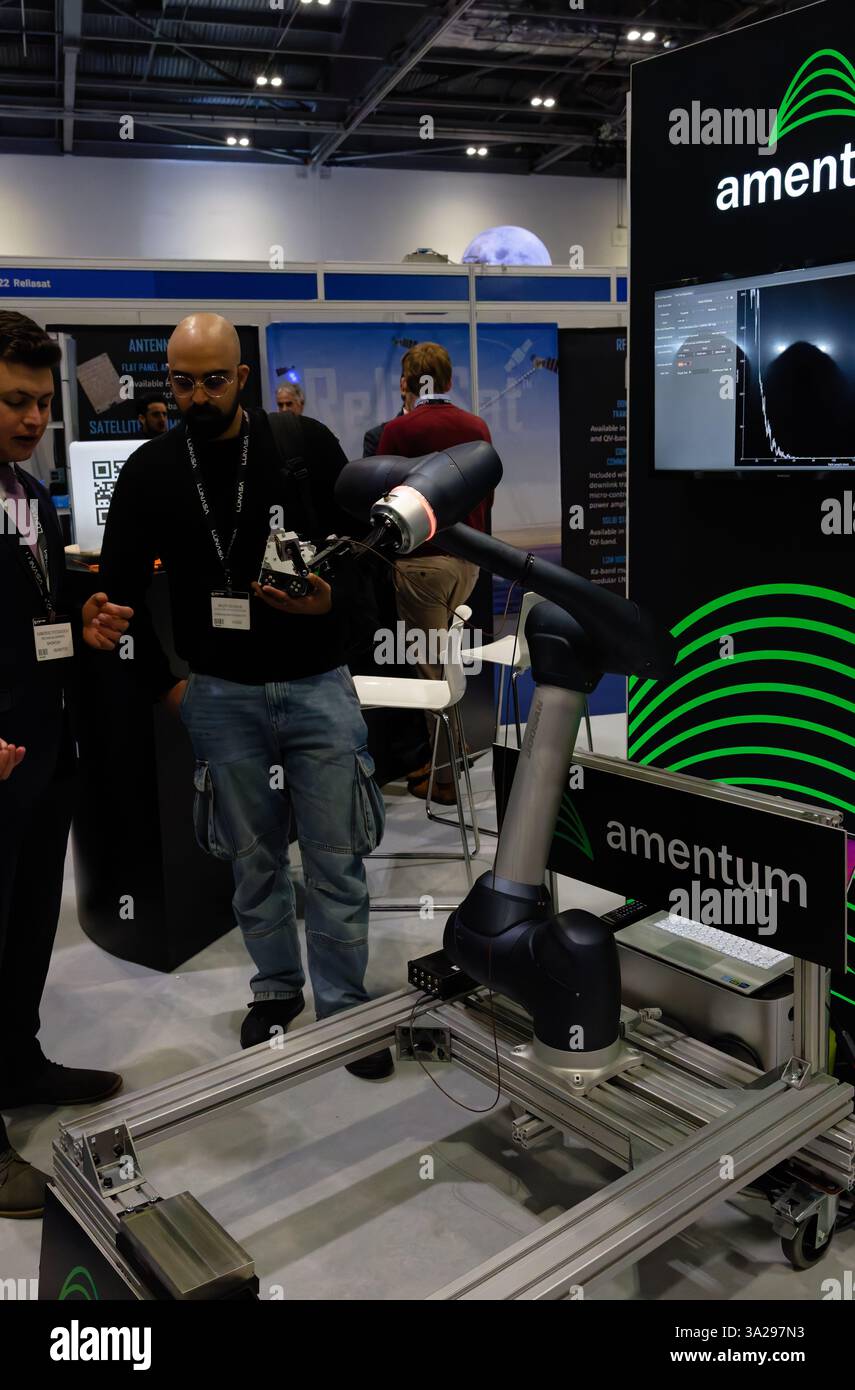 Hardware technology demonstration at London Excel centre during Space ...