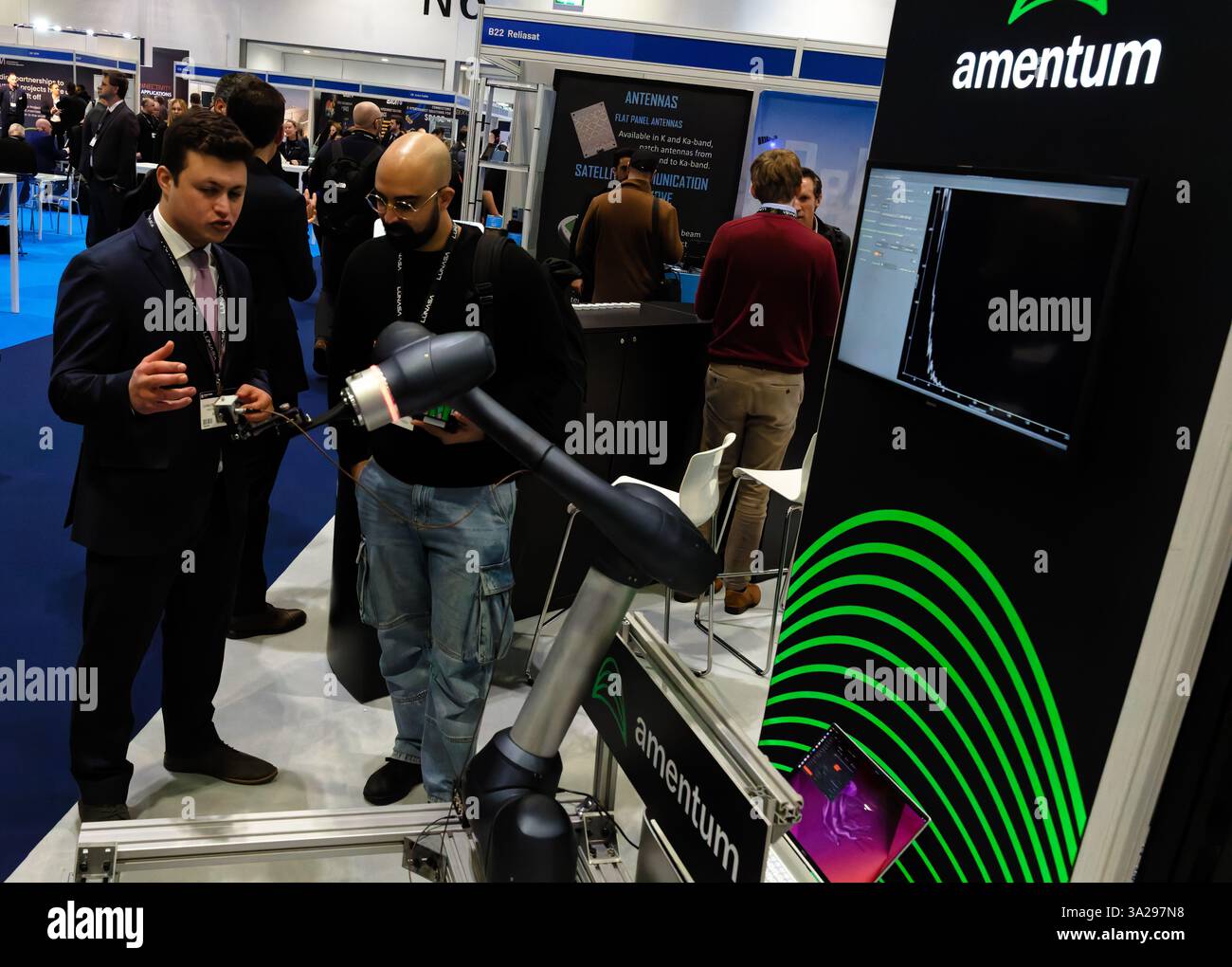 Hardware technology demonstration at London Excel centre during Space ...