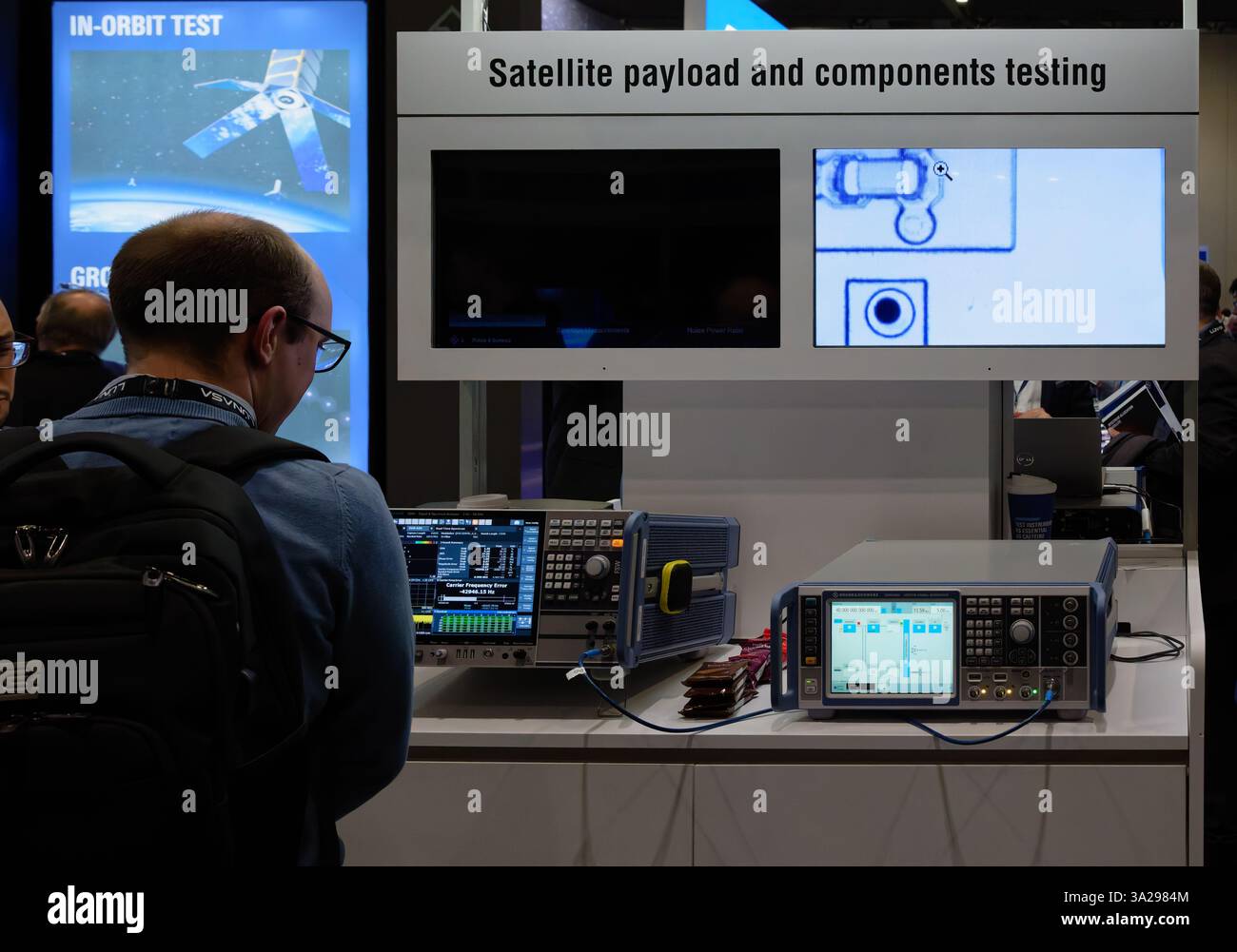 Hardware technology demonstration at London Excel centre during Space ...