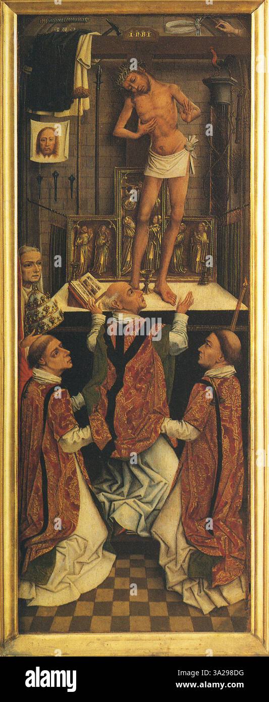 This altarpiece by the Master of the Legend of Saint Catherine depicts ...