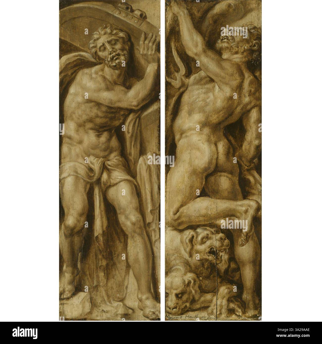 'Samson Grasping the Gates of Gaza' by Maarten van Heemskerck depicts ...