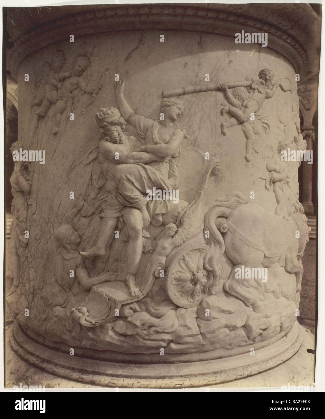 Atget’s photograph captures the sculpture 'Enlevement de Proserpine' by ...