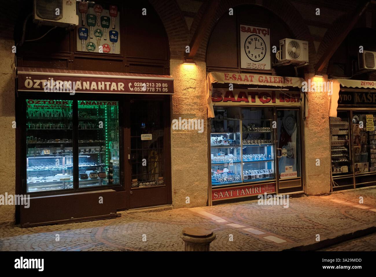 Turkey, edirne; 6 March 2025, turkish shops in a central street of the ...