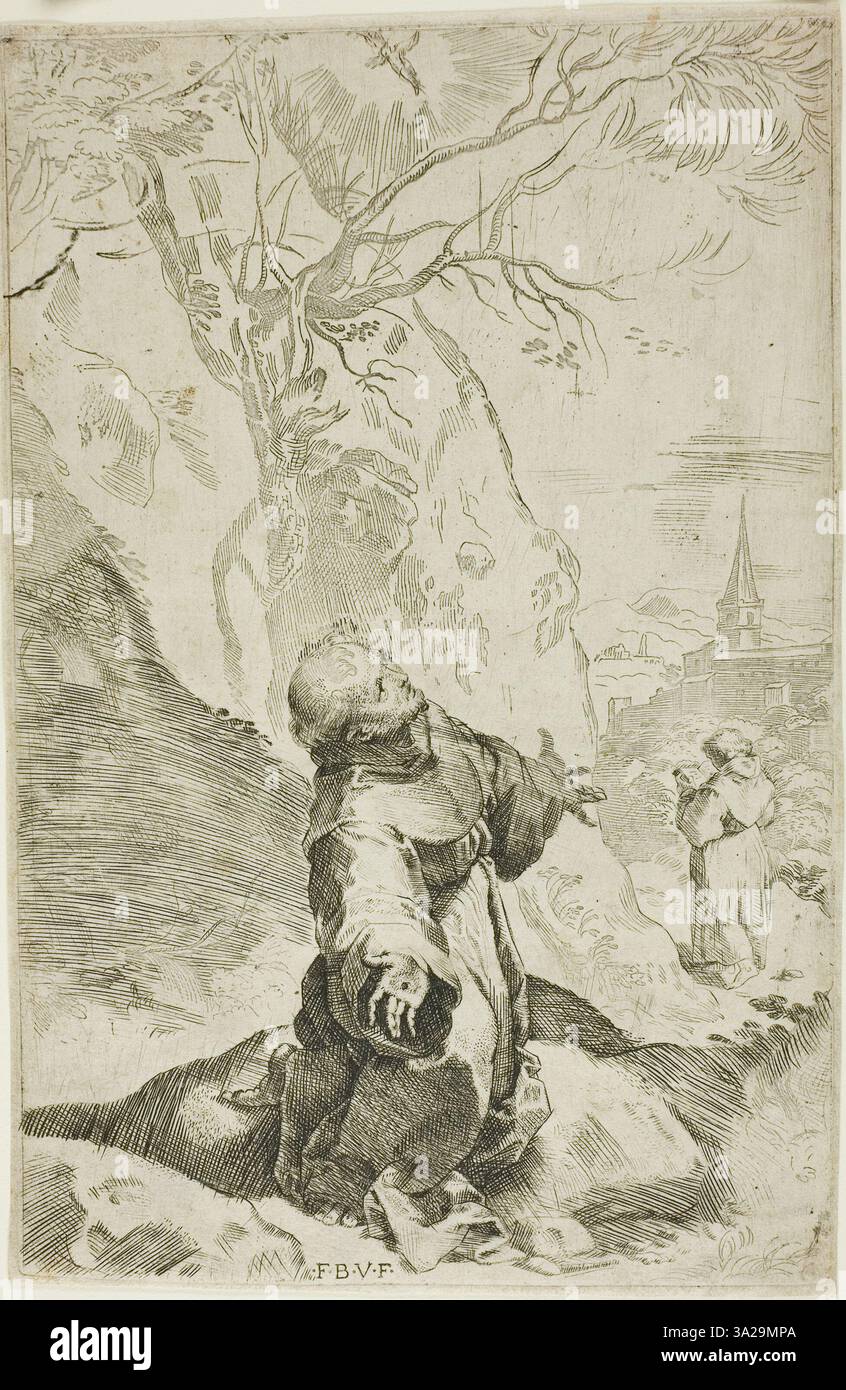 This artwork by Barocci depicts St. Francis receiving the stigmata, a ...