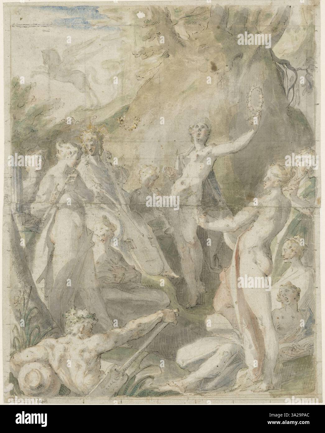 Bartholomeus Spranger’s 'Apoll und die Musen' features the Greek god ...