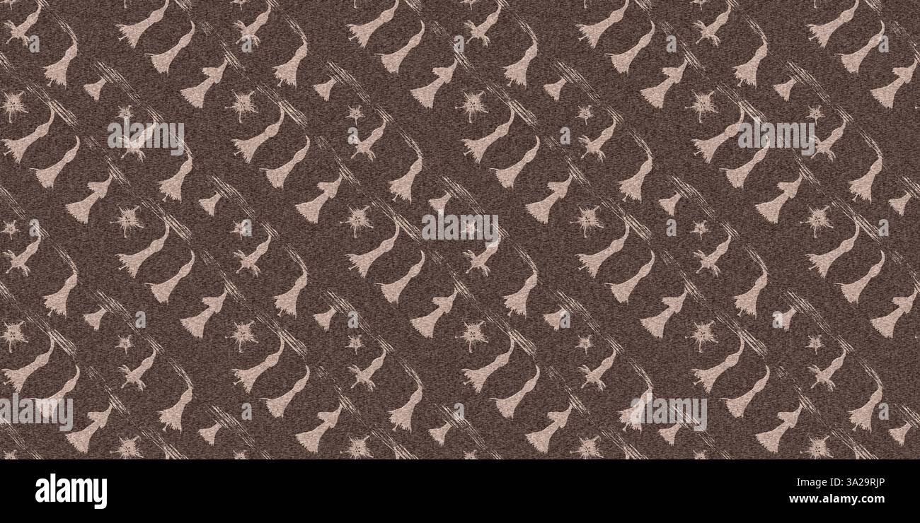 Mocha brown linen floral patterns seamless patterns border design ...