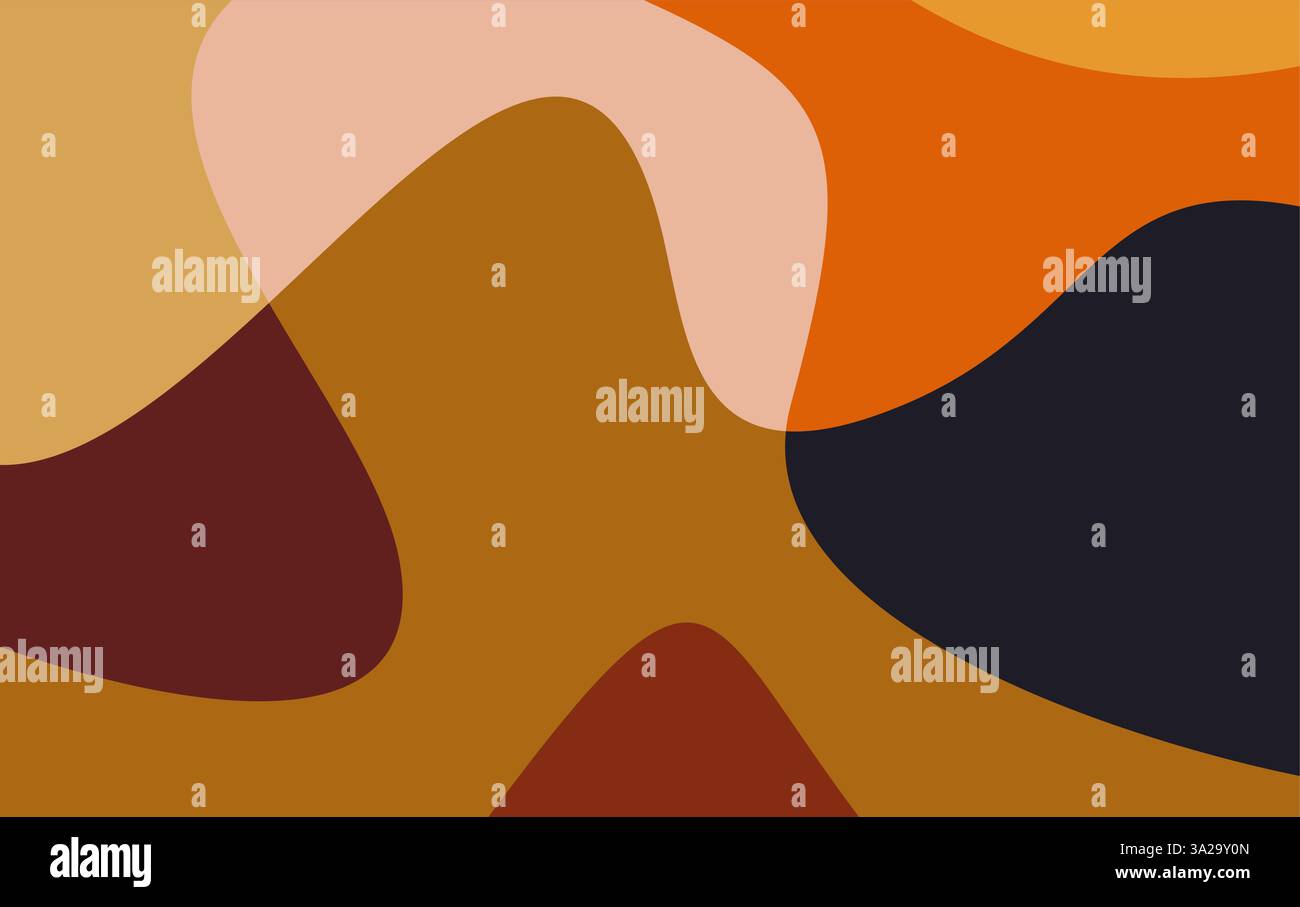 colorful abstract psychedelic liquid and fluid background pattern. geometric flat color background Stock Vector
