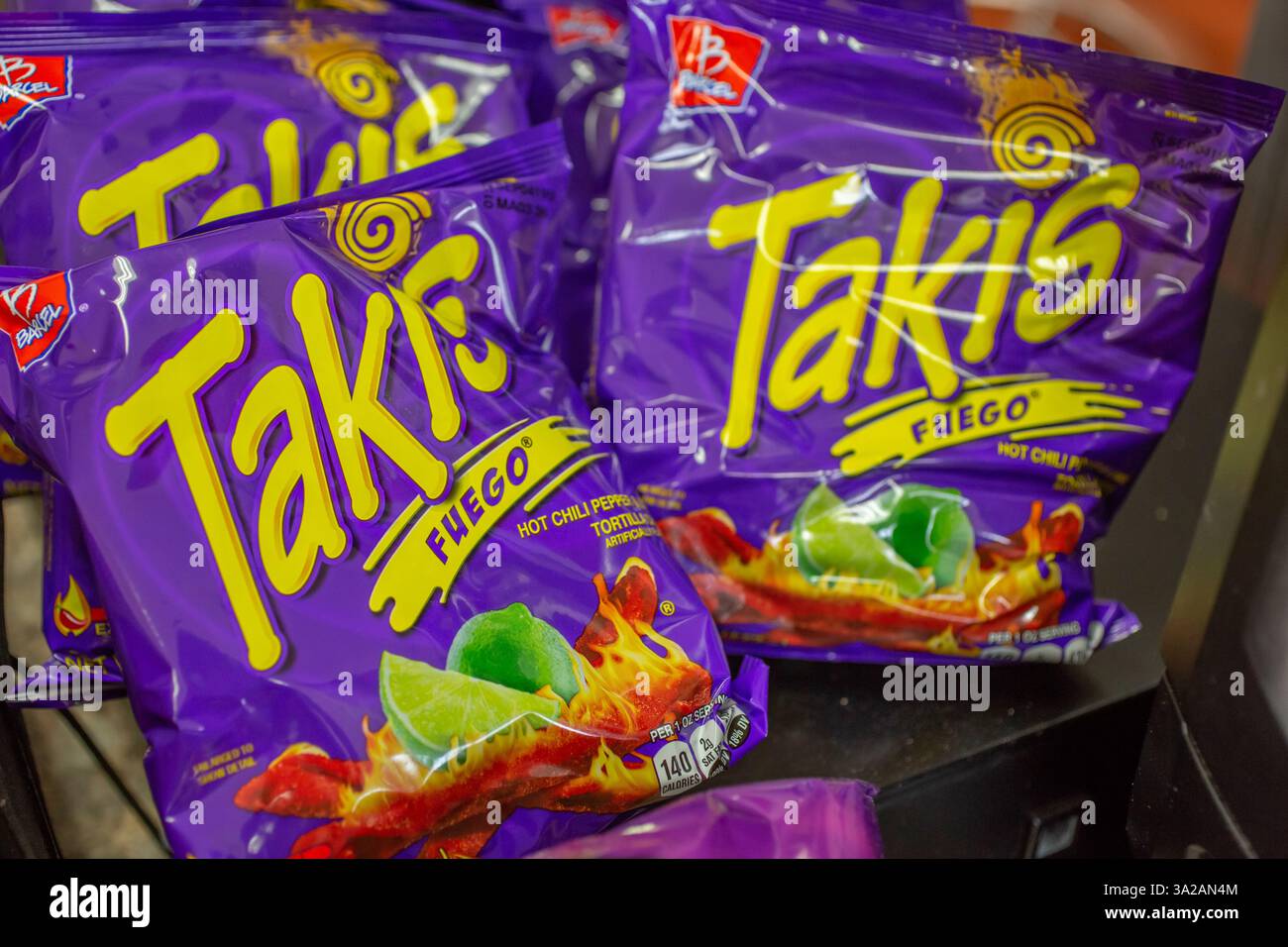 Takis In Store Display Los Angeles, California, United States - 07-22-2020: A view of several ...