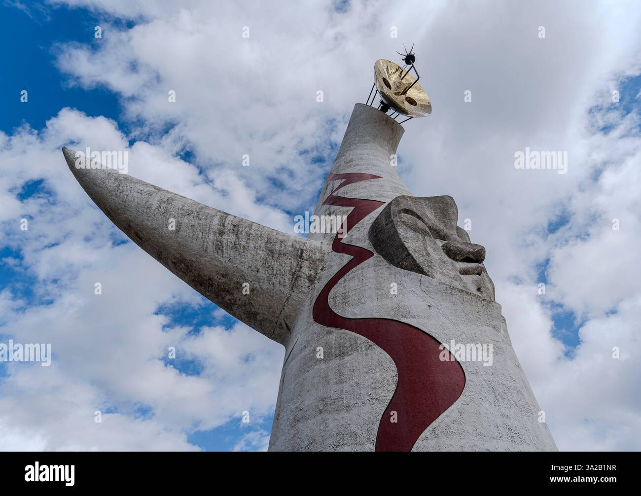 The historic tower of the Sun statue in the Expo Commemoration