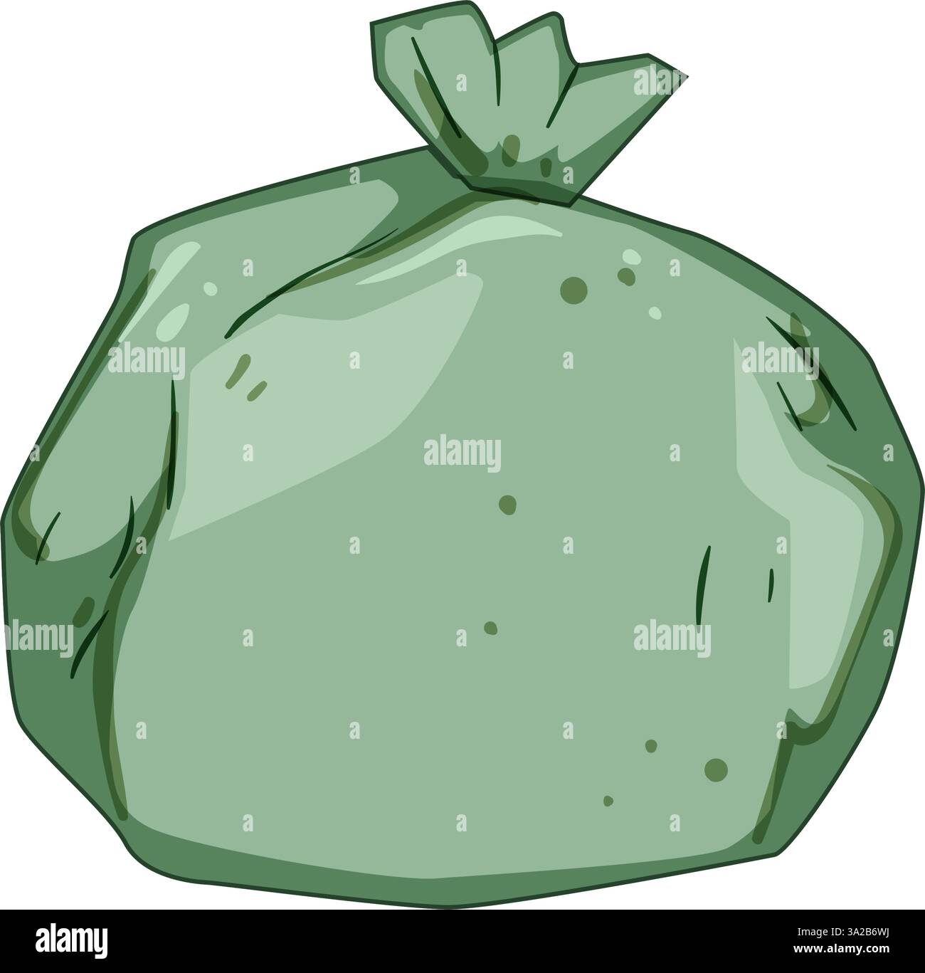 biodegradable compostable trash bag cartoon vector illustration Stock ...