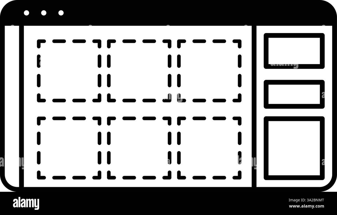 A computer monitor with a square in the middle of it Stock Vector Image ...