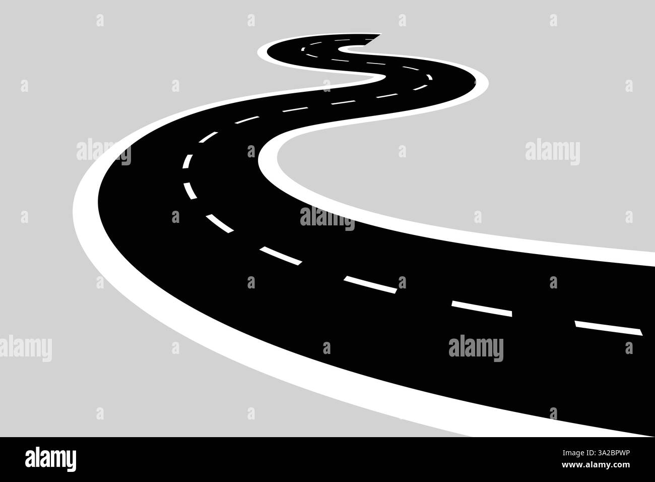 vector road path Curved perspective design Stock Vector Image & Art - Alamy