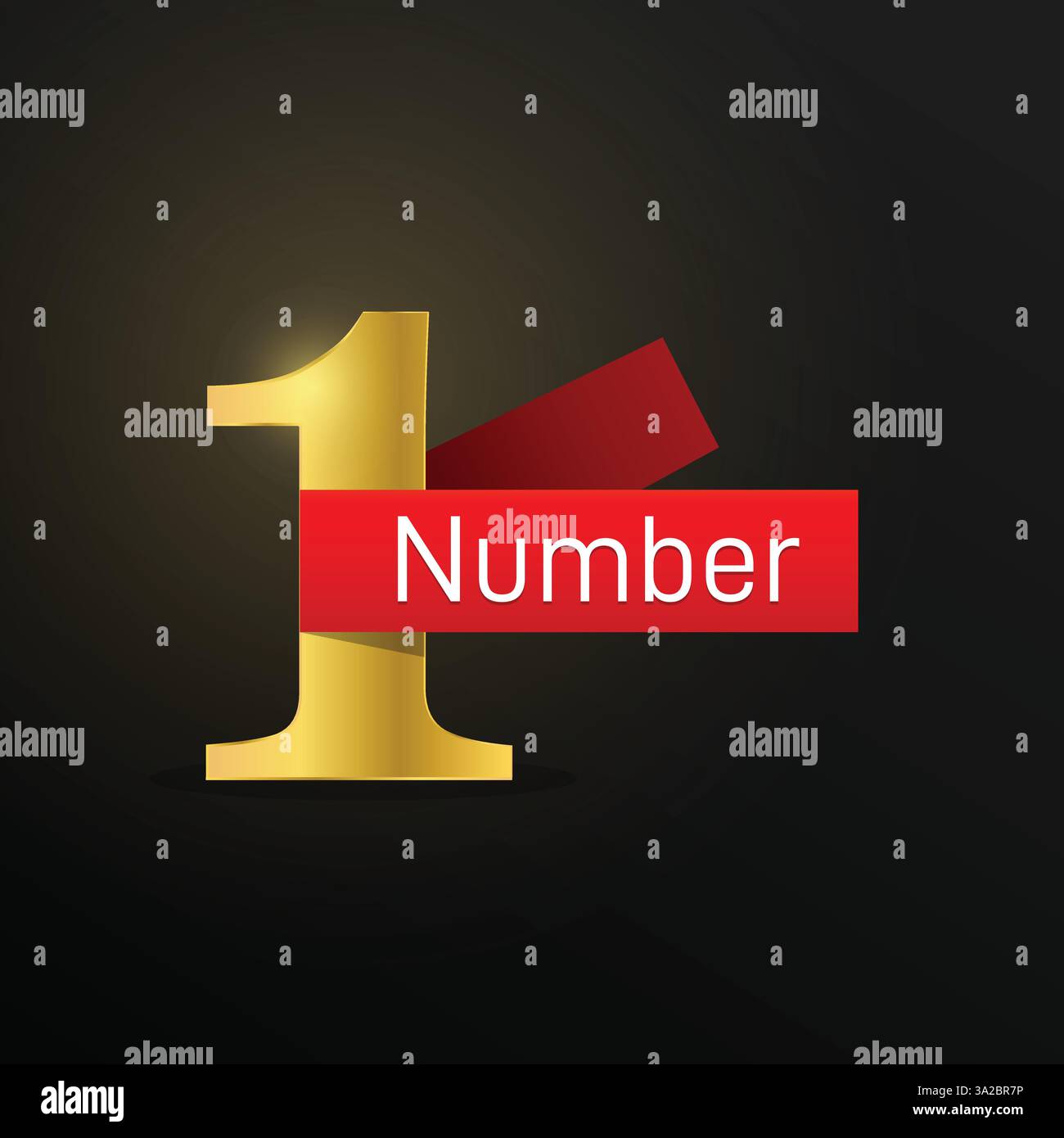 vector number one winner golden and black background Stock Vector Image ...