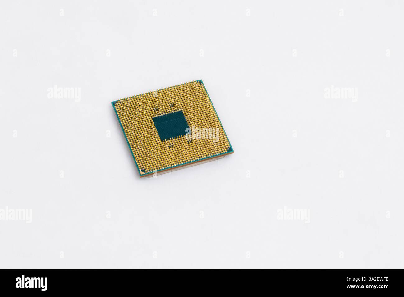 CPU Central Processing Unit or microchip computer isolated on white ...