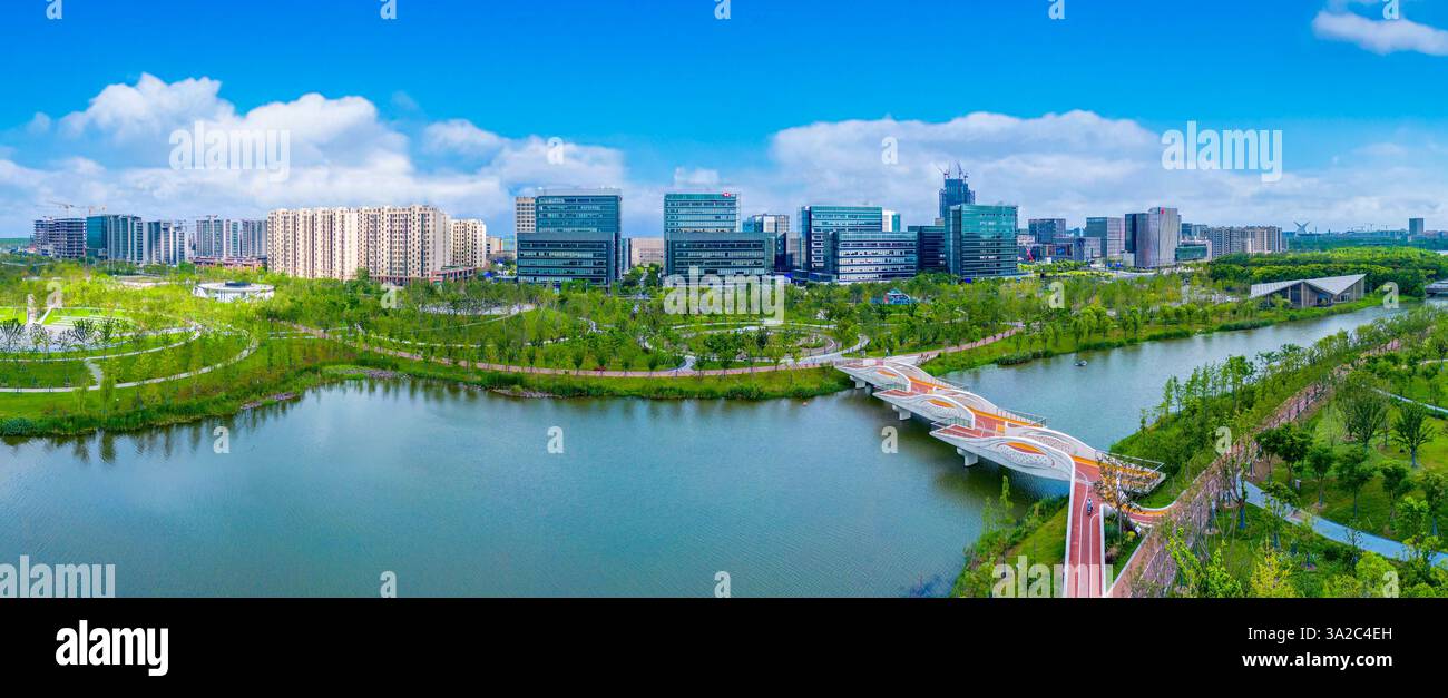 Cityscape of Lingang New Area, Shanghai, China Stock Photo - Alamy