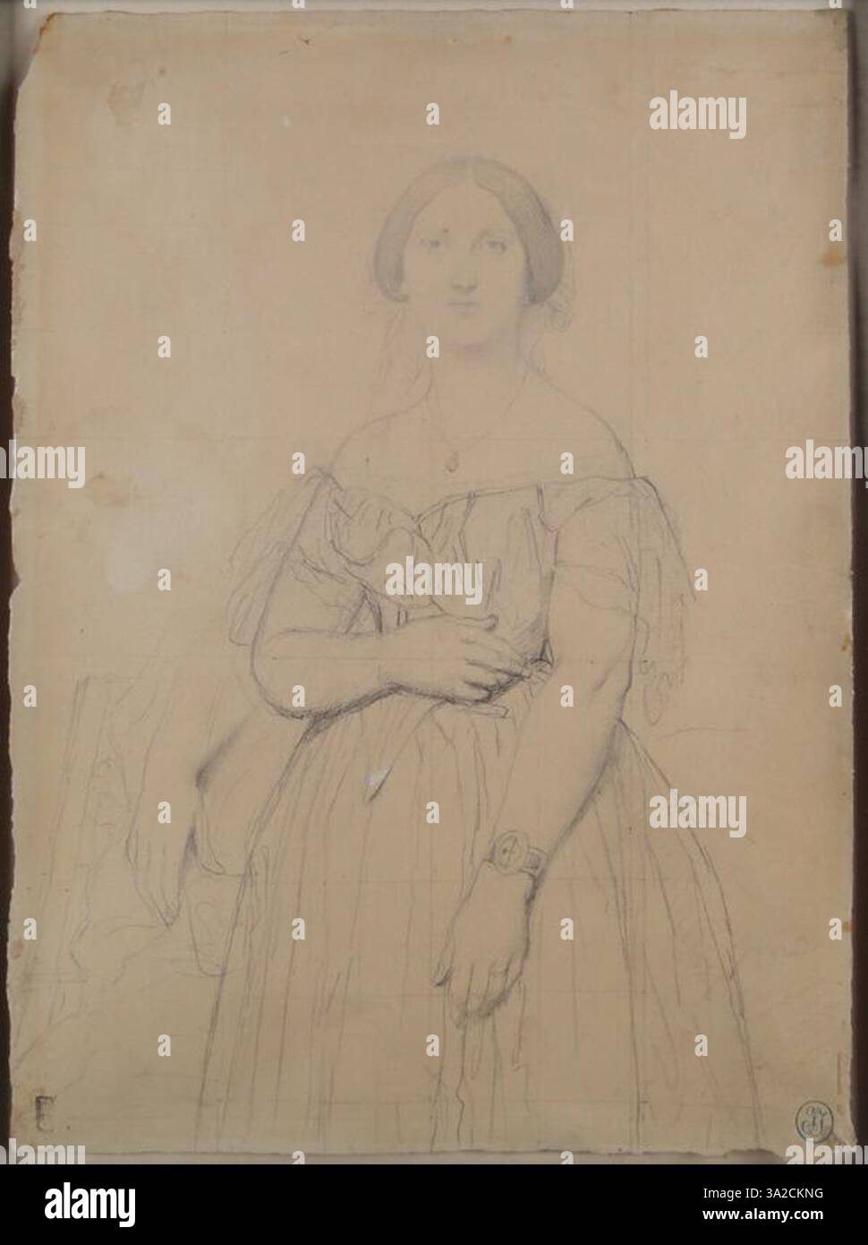This Study By Jean Auguste Dominique Ingres Is A Preparatory Sketch For this-study-by-jean-auguste-dominique-ingres-is-a-preparatory-sketch-for