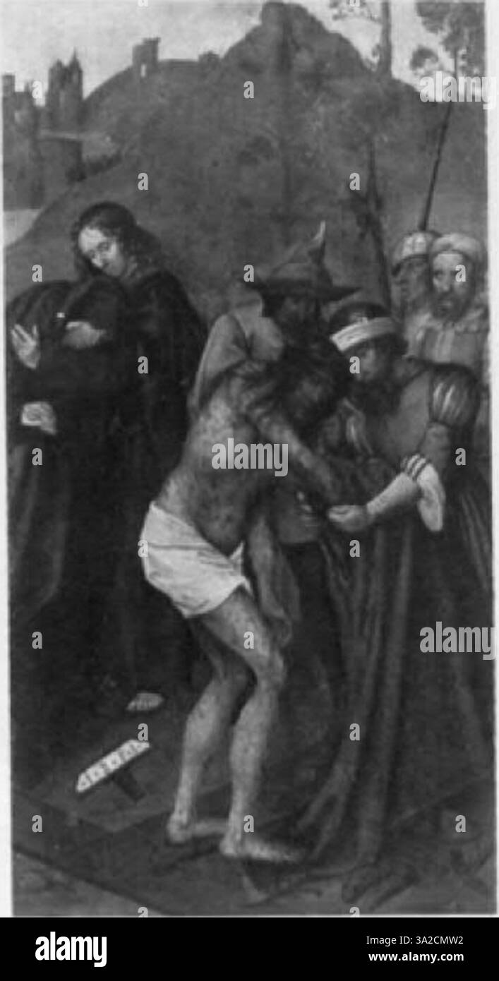 This artwork features detailed representations of religious figures in ...