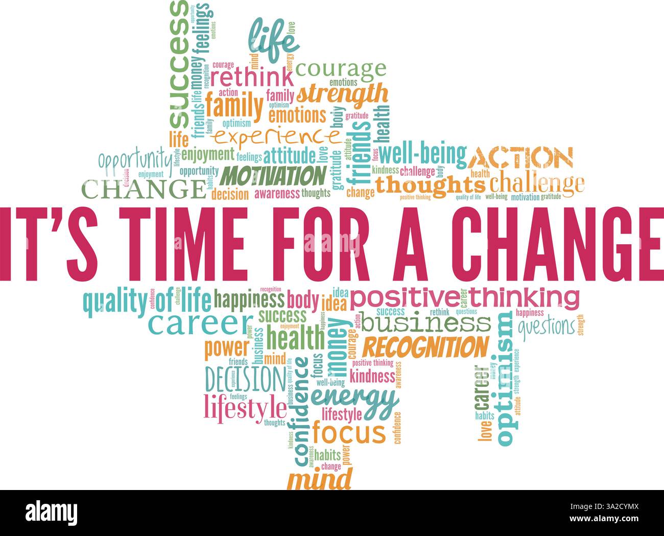 It's Time For a Change vector illustration word cloud isolated on a ...