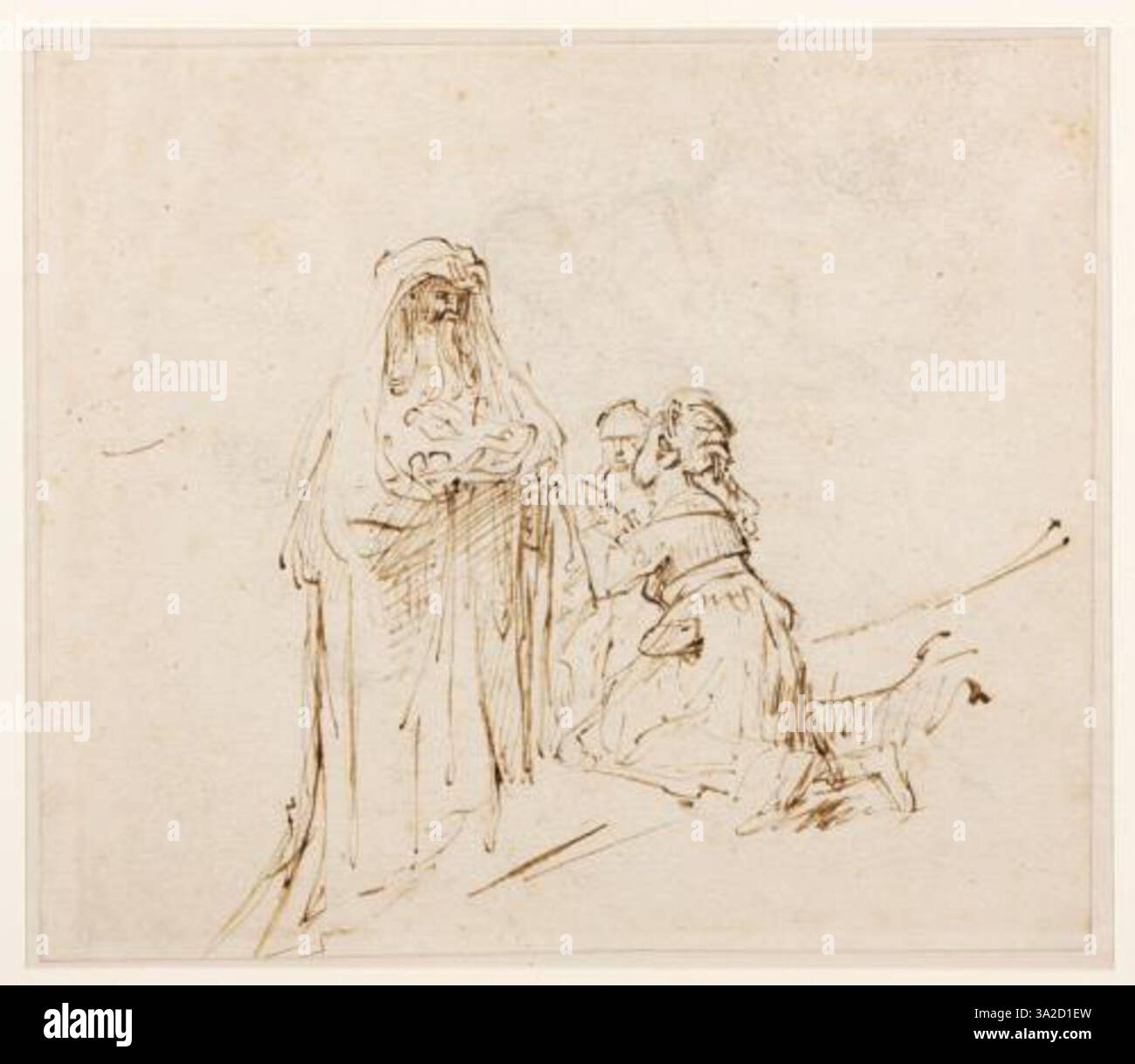 Study of an elderly woman kneeling hi-res stock photography and images ...