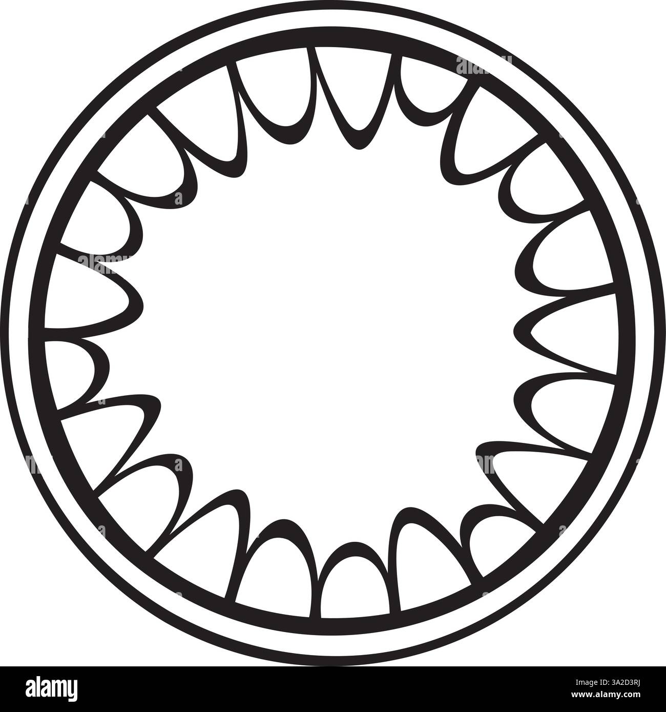 Vector illustration made with lines creating a circular border Stock ...