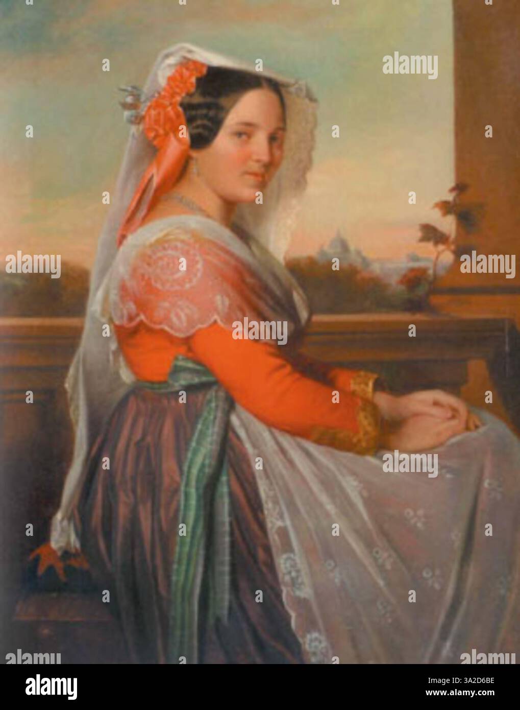 Italian Rurual Woman Francesco Hayez’s *Contadina romana* (Roman Peasant Woman) presents a ...