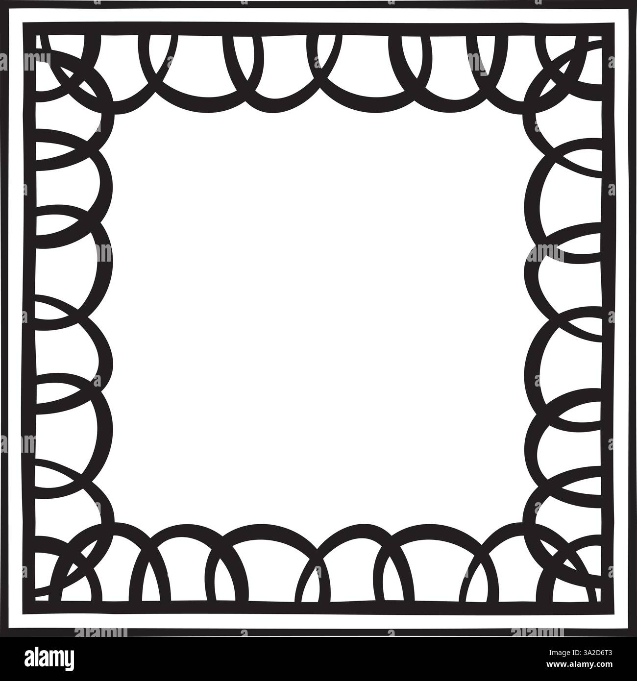 Vector illustration made with lines creating a square border Stock ...