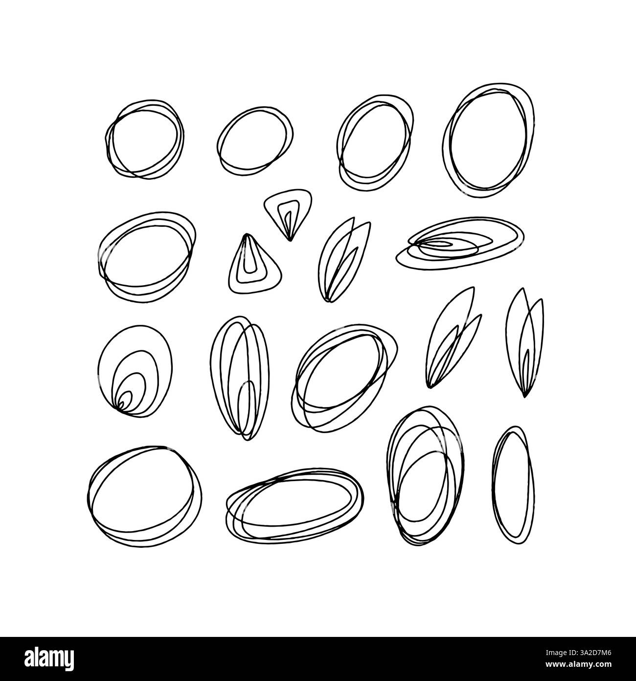 Spiral circle funky vector collection Stock Vector