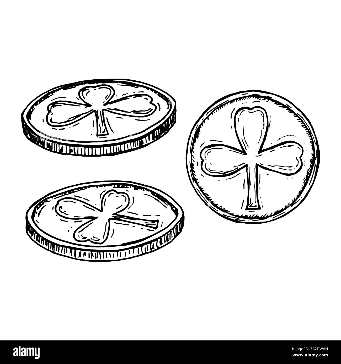Set gold coins in Black and White Stock Photos & Images - Alamy