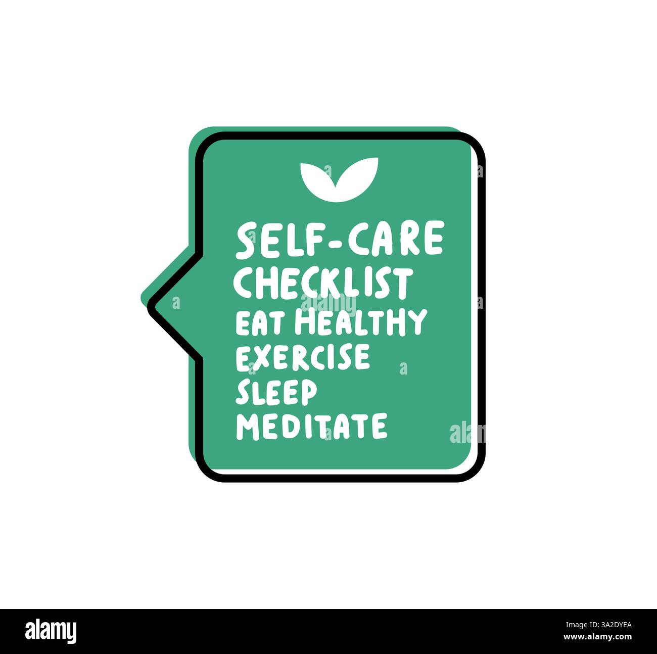 Selfcare Checklist. Badge, icon, logo vector design illustration on white background Stock Vector